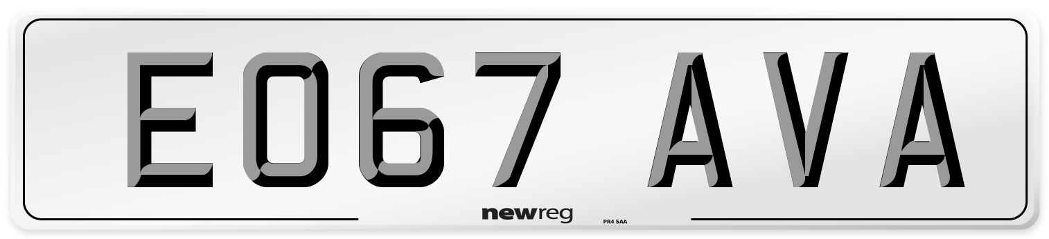 EO67 AVA Number Plate from New Reg